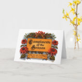 Carte Compliments de la saison (Fleur jaune)