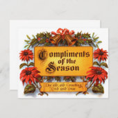 Carte Compliments de la saison (Devant / Derrière)