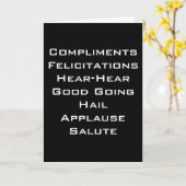 CARTE "COMPLIMENTS, ENTENTE, COURRIER, SALUT" (Fleur jaune)