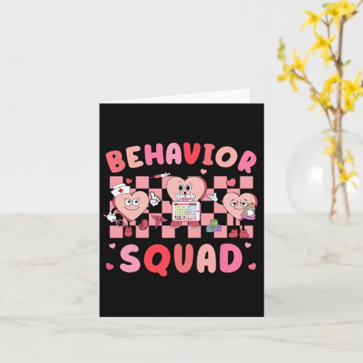 Carte Comportement rétro Thérapiste Valentine Applique C (Fleur jaune)