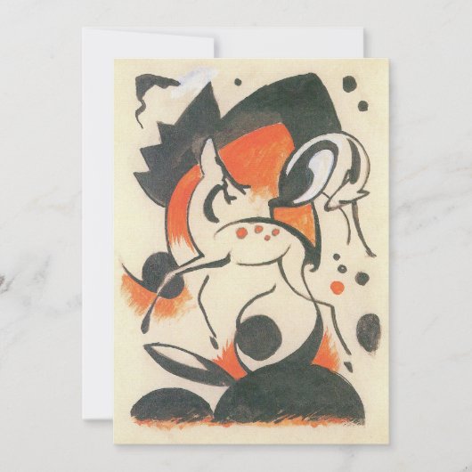 Carte Composition aux deux cerfs de Franz Marc (Devant)
