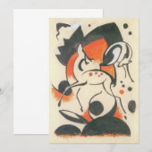 Carte Composition aux deux cerfs de Franz Marc (Devant / Derrière)