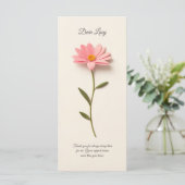 Carte Composition avec fleur et gratitude (Debout devant)