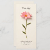 Carte Composition avec fleur et gratitude (Devant / Derrière)