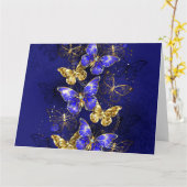 Carte Composition avec papillons Sapphire (Fleur jaune)