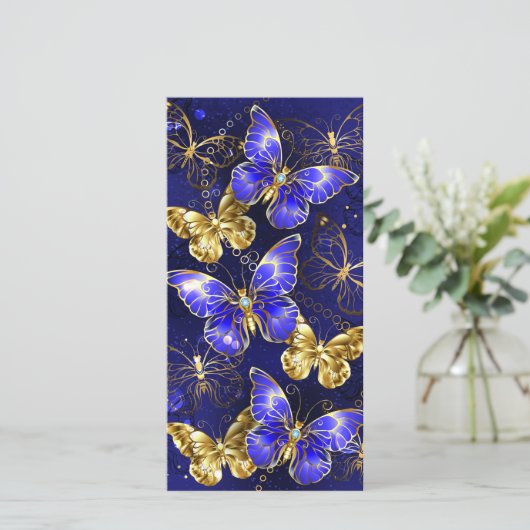 Carte Composition avec papillons Sapphire (Debout devant)