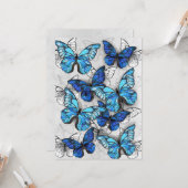 Carte Composition des White and Blue Butterflies (Devant/Arrière en situation)