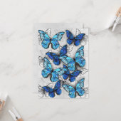 Carte Composition des White and Blue Butterflies (Devant/Arrière en situation)
