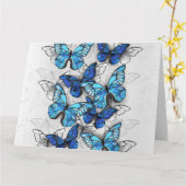 Carte Composition des White and Blue Butterflies (Fleur jaune)
