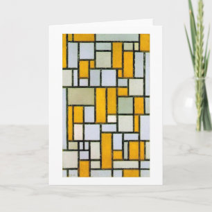 Carte Composition Jaune et gris, Mondrian