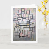 Carte Composition rose et gris, Mondrian (Fleur jaune)