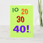 Carte Comptable 40e anniversaire 40 comptabilité continu (Devant)