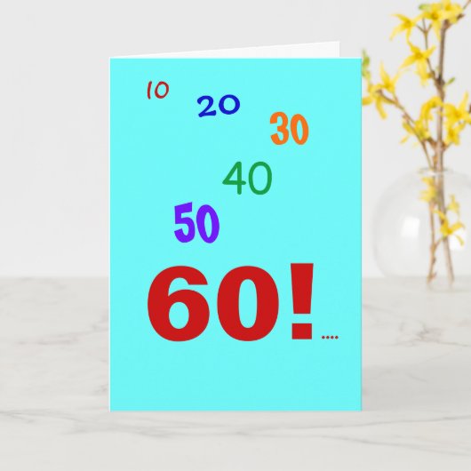 Carte Comptable | Anniversaire 60 ans | 60 comptabilité  (Fleur jaune)
