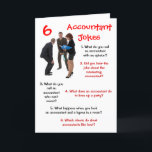 Carte Comptable - anniversaire drôle de 6 plaisanteries<br><div class="desc">Incitez un comptable à rire sur son anniversaire avec cette carte originale !</div>