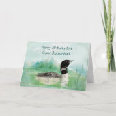 Carte Comptable Anniversaire Loon Bird Nature (Devant)