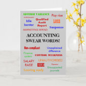 Carte Comptable | Anniversaire | Mots de jurons comptabl (Fleur jaune)