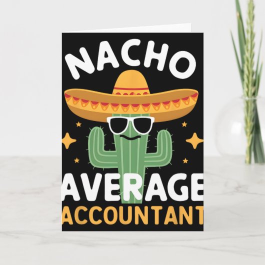 Carte Comptable Moyen Nacho Drôle Cinco De Mayo Mexicain (Devant)