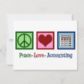 Carte Comptable Peace Love Office Holiday (Devant)