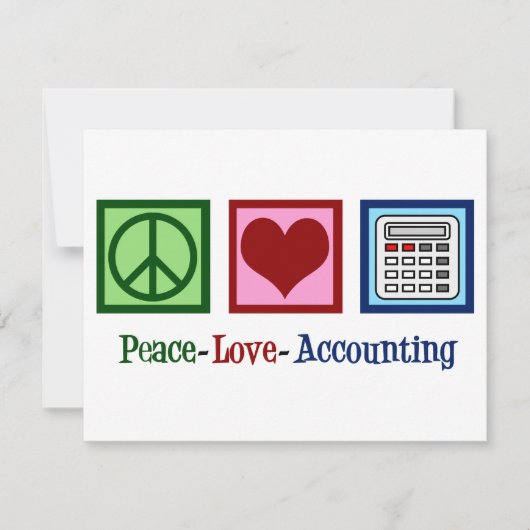 Carte Comptable Peace Love Office Holiday (Devant)