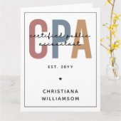 Carte Comptable Public Certifié CPA Retro (Fleur jaune)