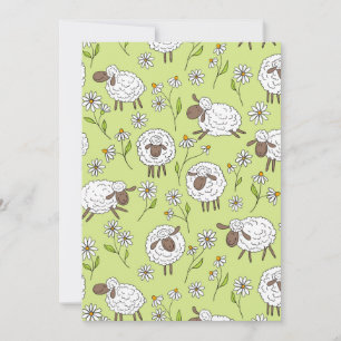 Carte Compter les moutons sur un vert miel