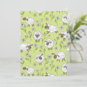 Carte Compter les moutons sur un vert miel (Debout devant)