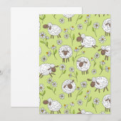 Carte Compter les moutons sur un vert miel (Devant / Derrière)