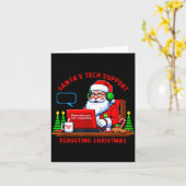 Carte Computer Meme Funny Santa's Tech Suprt Rebooting C (Fleur jaune)