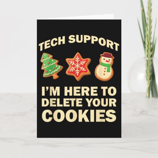 Carte Computer Nerd Funny Christmas Designs Men's Black (Devant)