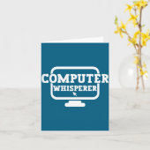 Carte Computer Whisperer Tech Suprt Nerds Geek Funny N  (Fleur jaune)