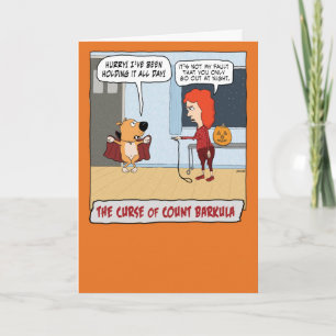 Carte Comte drôle Barkula Halloween