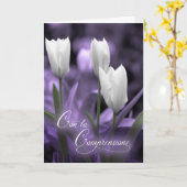 Carte Con la Comprensione Italienne Sympathie Tulipes (Fleur jaune)