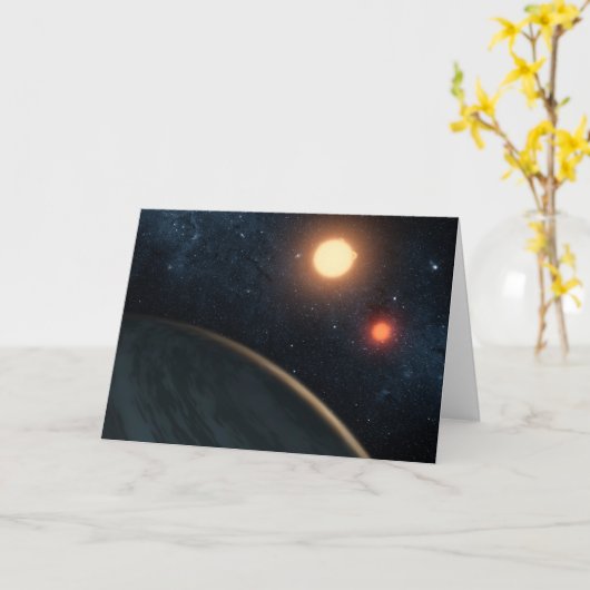 Carte Concept de l'artiste illustrant Kepler-16b. (Fleur jaune)
