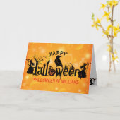 Carte Concept Halloween Éffrayant (Fleur jaune)