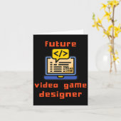 Carte Concepteur de jeu vidéo Programmeur Codeur  (Fleur jaune)