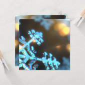 Carte Conception 3D avant-arrière "Argent" Fête de Floco (Devant/Arrière en situation)