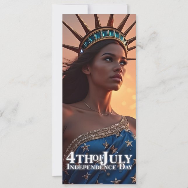 Carte Conception 4 juillet splendide - Fireworks & Freed (Devant)