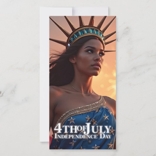 Carte Conception 4 juillet splendide - Fireworks & Freed (Devant)