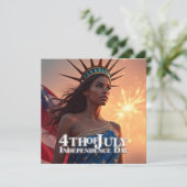 Carte Conception 4 juillet splendide - Fireworks & Freed (Debout devant)