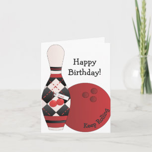 Carte Conception à motifs de losanges de bowling de