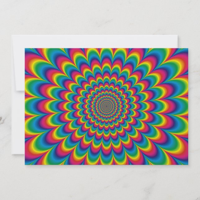 Carte Conception abstraite de l'arc-en-ciel psychédéliqu (Devant)