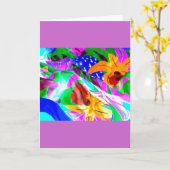 Carte Conception abstraite de photo d'affichage floral (Fleur jaune)