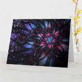 Carte Conception Abstraite des fleurs fractales. (Fleur jaune)