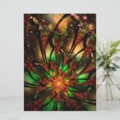 Carte Conception Abstraite des fleurs fractales. (Debout devant)