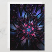 Carte Conception Abstraite des fleurs fractales. (Devant / Derrière)