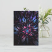 Carte Conception Abstraite des fleurs fractales. (Debout devant)