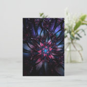 Carte Conception Abstraite des fleurs fractales. (Debout devant)