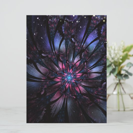 Carte Conception Abstraite des fleurs fractales. (Debout devant)