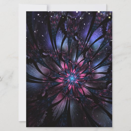 Carte Conception Abstraite des fleurs fractales. (Devant)