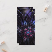 Carte Conception Abstraite des fleurs fractales. (Devant/Arrière en situation)